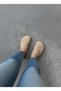 Eliza Women's Beige Comfortable Cork Sole Casual Sabo Daily Boston Slippers - 5