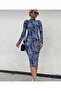 Women's Long Sleeve Micro Midi Dress - 3