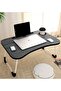 Foldable Engineered Wood Laptop Table – Pre-Assembled, Grey Finish