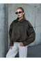 Oversized Suede Jacket with Epaulet Detail - 8