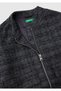 Girl's Dark Gray Patch Pocket Zippered Chanel Style Jacket - 3