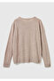 Women's Tan Cashmere Blend Sweater - 4
