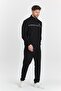 Men's Plus Size Cotton Full Zip Tracksuit Set Black 201462B-S - 6