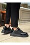 Black Patent Leather Lace-Up Parachute Detailed High Light Sole Style Men's Shoes Tge230393 - 3