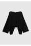 Women's black alpaca and wool blend button detailed waist tied sweater - 2