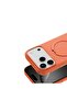 Minster Leather MagSafe Case with Foldable Stand for iPhone 17 Pro – Orange - 4