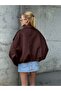 Oversized Suede Jacket with Epaulet Detail - 2