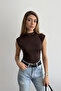 Women's High Neck Sleeveless Blouse - 5