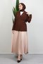 Side Belted Jacket Brown - 4