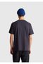Men's Navy Blue Mix 100% Cotton Logo Embroidered Crew Neck T-Shirt - 3