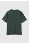Men's Green 100% Cotton Logo Embroidered Crew Neck T-Shirt - 4