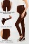 Adjustable Waist, High Waist, Shaping / Sculpting , Firming and Flexible, Narrow Leg Maternity Leggings Brown