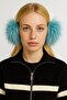 Blue and White Color Plush Headphones - 2