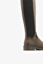 Brown Genuine Leather Side Zipper Stretch Detailed Women's Below-Knee Boots - 6