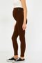 Adjustable Waist, High Waist, Shaping / Sculpting , Firming and Flexible, Narrow Leg Maternity Leggings Brown - 4