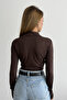 Women's Turtleneck Finger Detail Finger-Looped Blouse - 4