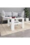 Coffee Table White 60x60x42 cm Engineered Wood