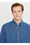 Comfort Fit Classic Collar Navy Blue Men's Shirt Ace020261471_Lac - 4