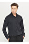 Slim Fit Classic Collar Black Men's Shirt Ace020261535_Syh