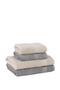 Angelina 4-Piece Bath Towel Set (50X90 Cm/70X140 cm) - Beige / Gray - 4