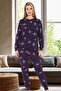 Women's Star Pattern Long Sleeve Pajama Set 240966 Purple