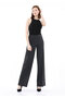 Wide Leg Maxi Length Fabric Pants
