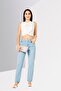 Women Boyfriend Fit Washed Non Stretchable Jeans, Light Blue - 2