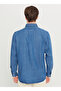 Comfort Fit Classic Collar Navy Blue Men's Shirt Ace020261471_Lac - 5