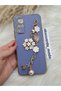 Vivo Y31 2021 Compatible Flowered Stone Laser Cut Shiny Case