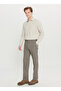 Elastic Waist Double Leg Slim Fit Mink Men's Trousers Ace001261366_Viz