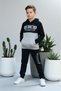 2-Piece Bronx Printed Hooded and Pocket Unisex Children's Tracksuit Set