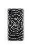 Samsung Galaxy A10S Compatible Black and White Star Pattern Transparent Phone Case