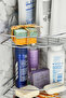 Chrome 3-Tier Bathroom Corner Shelf with Towel Rack Shampoo Holder Corner Shelf Bathroom Rack - 2