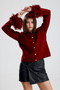 Heart Buttoned Sleeve Tassel Detailed Knitwear Cardigan - 2