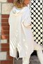 Beige Hooded Washable Cotton Loose Jacket with Tie at Hem and Star Applique 90 65