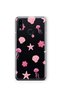 Pink Sea Theme Patterned Transparent Phone Case Compatible with Samsung Galaxy A20 / A30