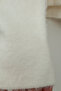 Women's Ecru Soft Off-Shoulder Half Turtleneck Long Sleeve Loose Fit Winter Sweater - 6