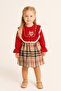 Teddy Bear Embroidered Ruffled Girl's Dress - 2