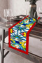 40X140Cm Woven Stain Resistant Printed Thai Feather Fabric Table Cloth Decorative Runner Washable