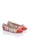 Printed Women's Ballerinas with Bow Detail - 3