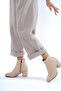 Low-cut Nude Heeled Boots - 3
