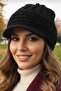 Women's Double Layered Knitted Beanie Knitwear Beanie - 3