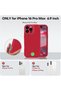 Matte TPU Protective Case, Flippy, for Apple iPhone 16 Pro Max, Full Coverage, Red - 6