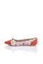 Printed Women's Ballerinas with Bow Detail - 5