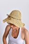 Wide Brim Raffia Hat in Natural Tones
