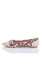 Printed Women's Ballerinas with Bow Detail - 5