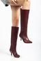 Syt-2025 Burgundy Leather Casual Women's Boots - 3