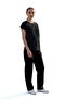 Unisex Black Anchor Pattern Doctor Nurse Hospital Chef Scrubs Uniform Set - 4