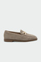 Aloha Mink Suede Women's Loafer with Gold Detail
