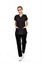 Unisex Black Anchor Pattern Doctor Nurse Hospital Chef Scrubs Uniform Set - 2